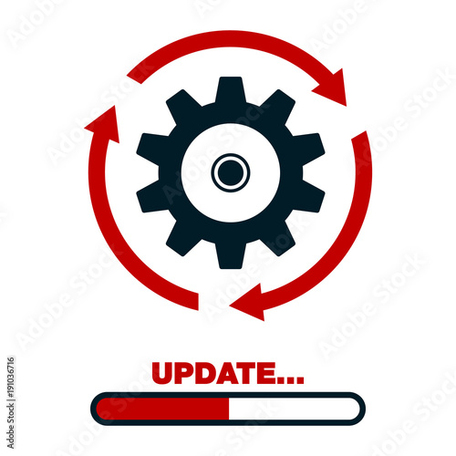 Update software icon. concept of update application progress icon, for graphic and web design