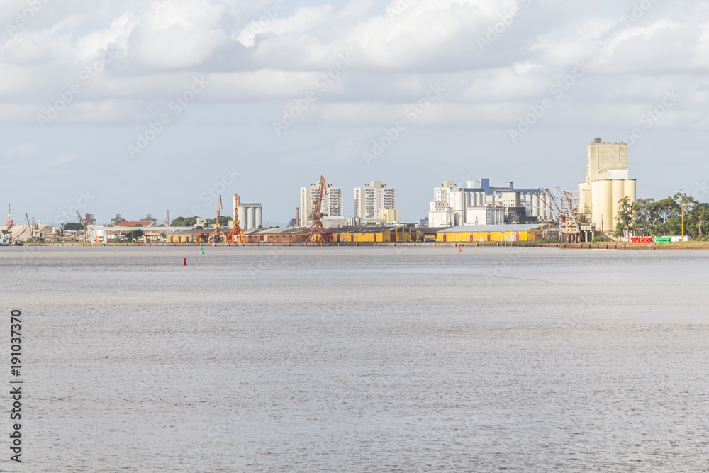 Naklejka premium Cais Maua and Guaiba Lake, Porto Alegre