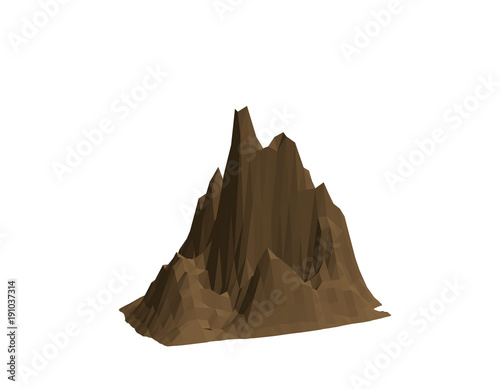 Mountain rock. Isolated on ...