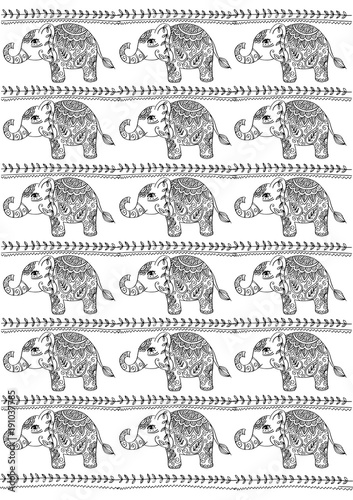 Wallpaper Mural Elephant pattern Torontodigital.ca