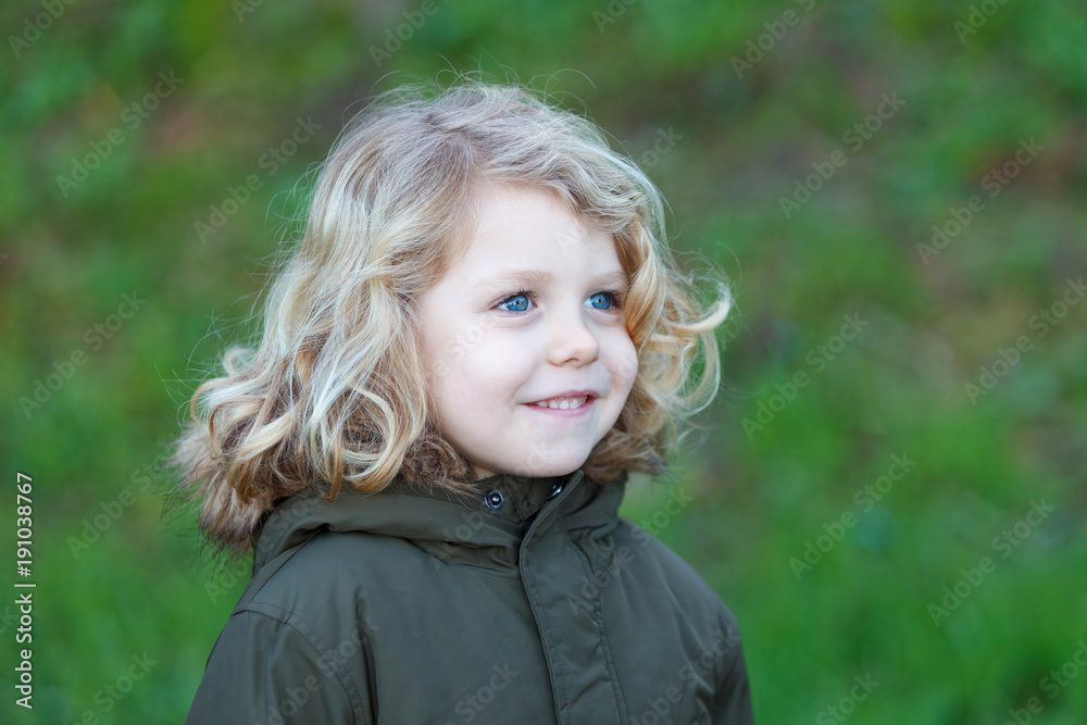 Small child enjoying of a sunny day Small child enjoying of a sunny day