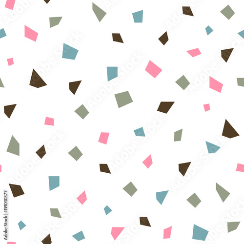 Geometric seamless vector pattern with polygons in pastel colors for invitations, greeting cards and backgrounds