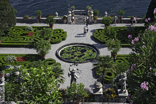 The wonderful garden full of statues of Isola Bella, on Lake Maggioren in Italy.