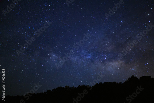 Milky way galaxy at Phu Hin Rong Kla National Park in Phitsanulok  Thailand