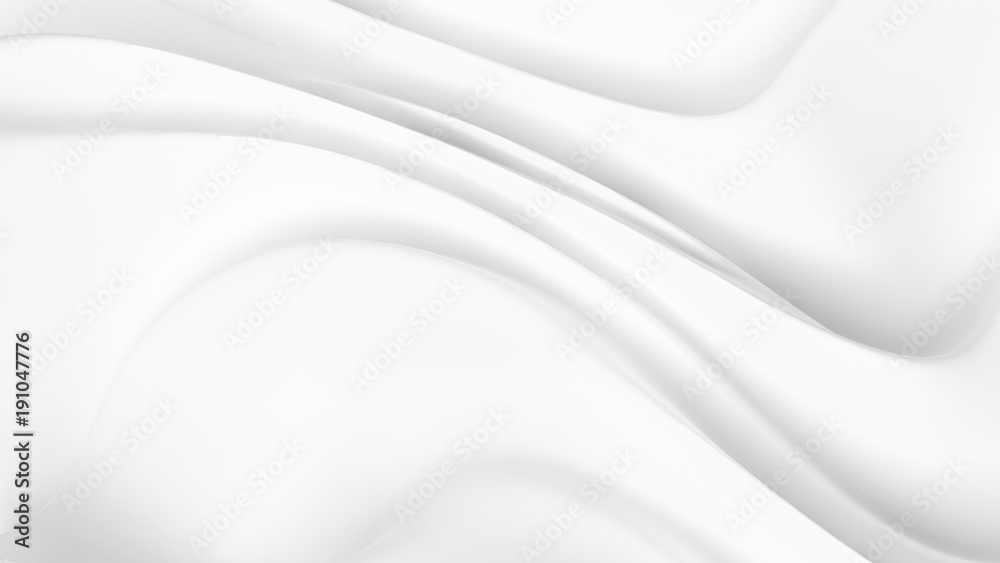 Fototapeta premium Elegant white background with drapery fabric. 3d illustration, 3d rendering.