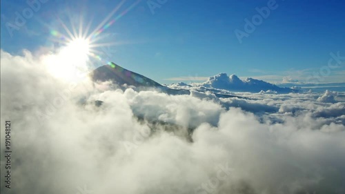 Time lapse of clouds covering the top of vulcano Teide on Tenerife.