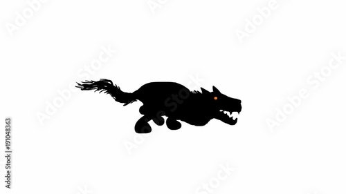 Running wolf (seamless loop animation) 