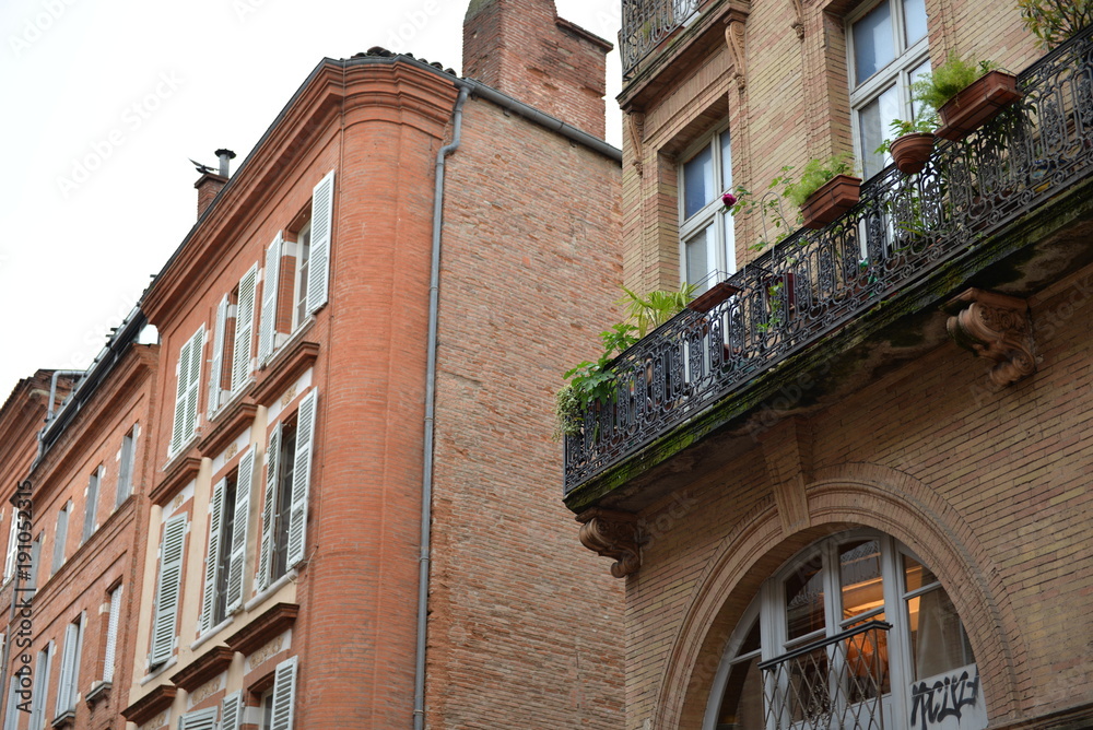 Naklejka premium toulouse トゥールーズの街並み