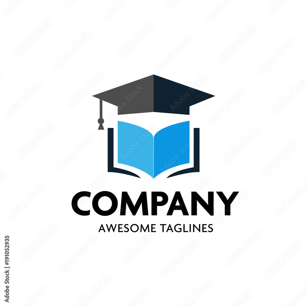 Education logo concept with graduation cap and open book pages, graduation cap and open book logo concept, education, school, student logo concept Education logo concept with graduation cap and open book pages, graduation cap and open book logo concept, education, school, student logo concept
