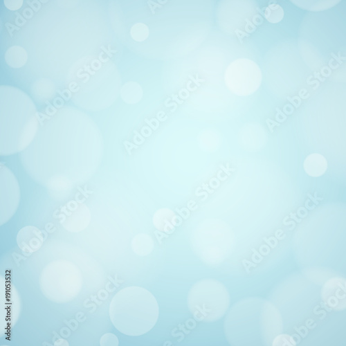 Abstract blue bokeh lights. Blue light background for your design. Vector illustration