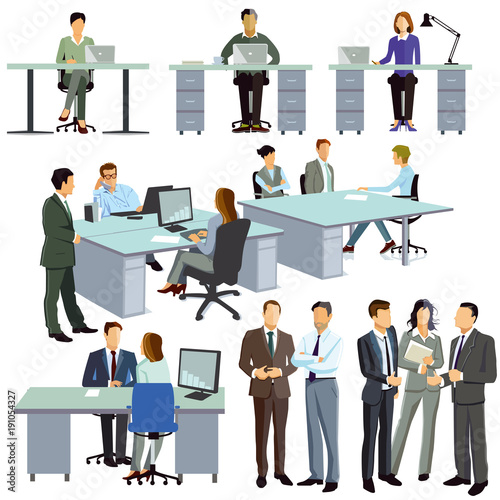 Zusammenarbeit im Büro und Unternehmen