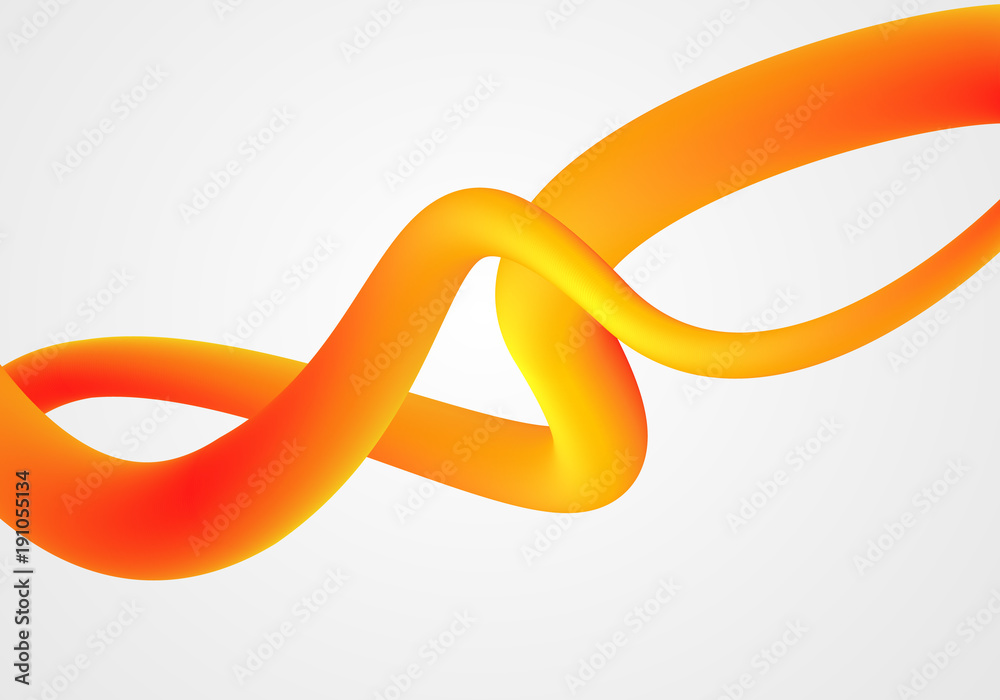 Naklejka premium Dynamic orange soft wavy background. Vector illustration