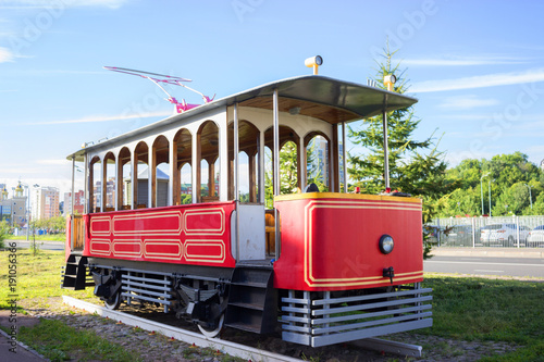 Vintage tram in the city center