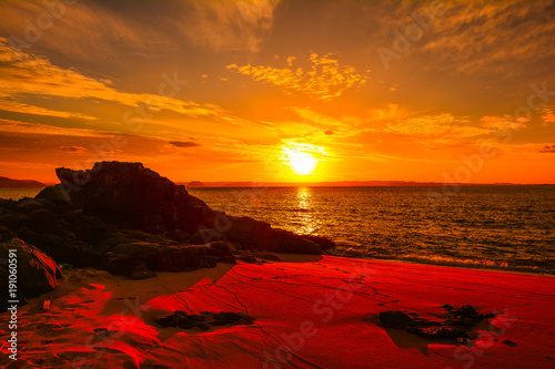 Japan Fukuoka Itoshima Hukunoura Beautiful Sunset photo