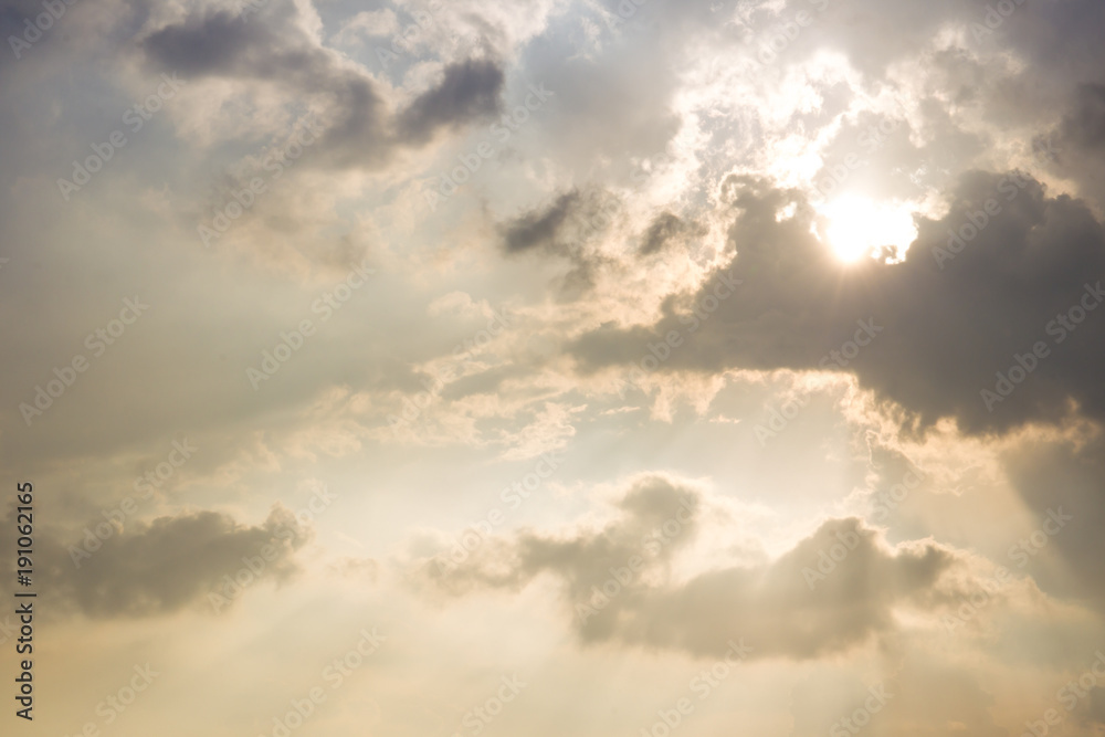 Sun beam and cloudy sky after the big rain. Sun beam and cloudy sky after the big rain.