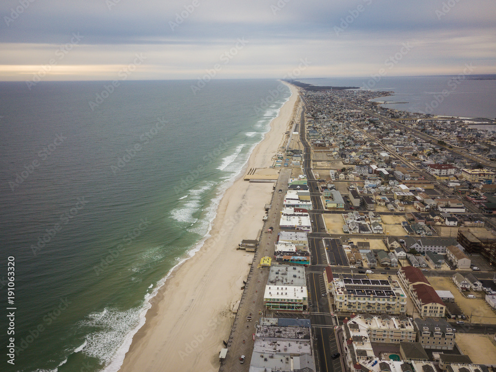 Obraz premium Aerial of Seaside Park New Jersey