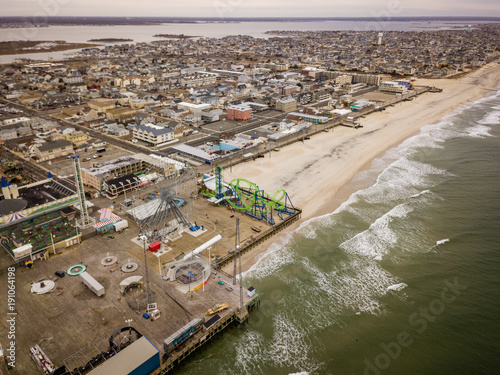 Aerial of Seaside Park New Jersey