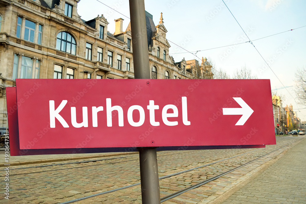 Obraz premium Schild 211 - Kurhotel