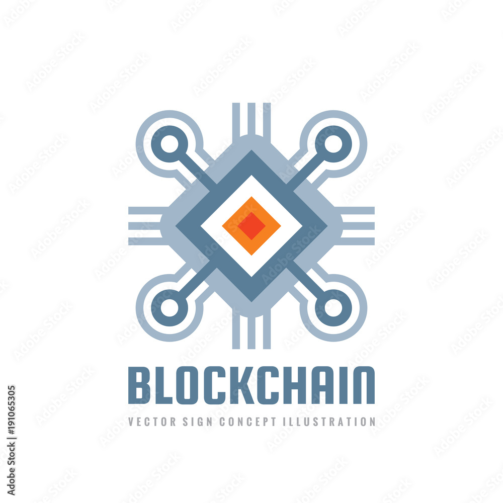 Blockchain technology - vector logo template concept illustration. Abstract geometric business sign. Digital crypto currency creative icon. Graphic design element. Blockchain technology - vector logo template concept illustration. Abstract geometric business sign. Digital crypto currency creative icon. Graphic design element.