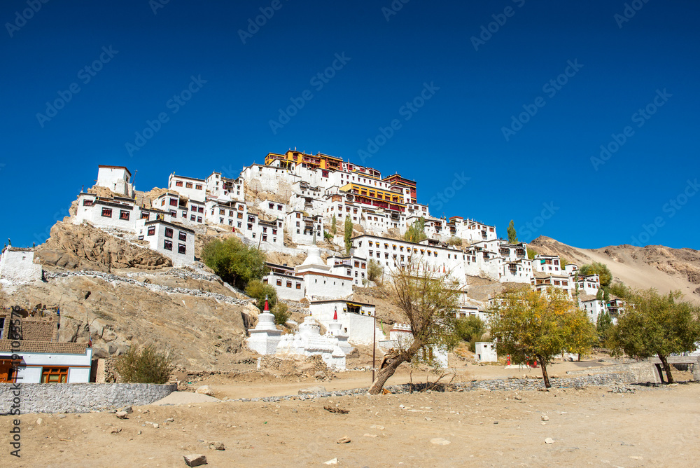 Thiksey Monastery is a Tibetan Buddhist monastery in Ladakh, India. Thiksey Monastery is a Tibetan Buddhist monastery in Ladakh, India.