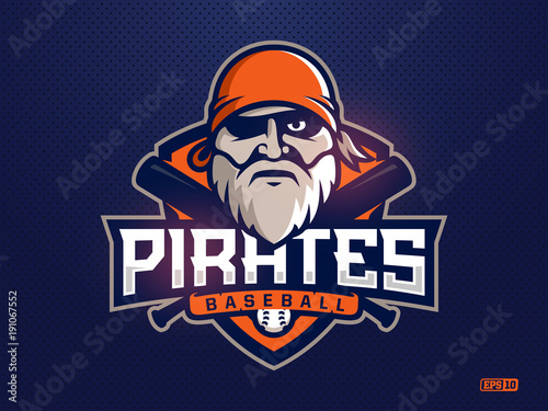 Modern professional emblem pirates for baseball team