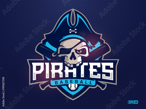 Modern professional emblem pirates for baseball team