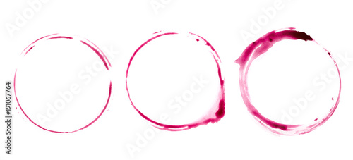 Round trace on the table from a glass of wine