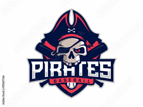 Modern professional emblem pirates for baseball team
