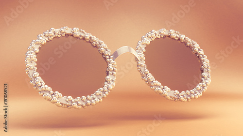 Fashion glasses. 3d illustration, 3d rendering.