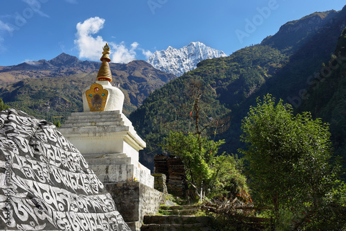 Tibetan Buddhist Stupa on the way to Namche