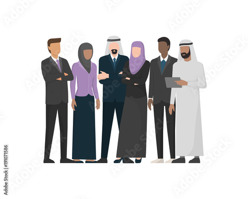 Muslim arab businesspeople