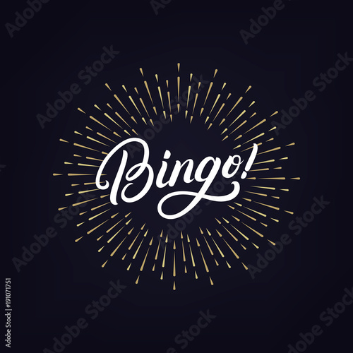 Bingo hand written lettering