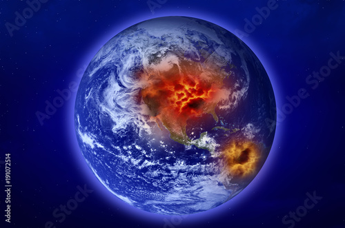 Explosion on Earth.