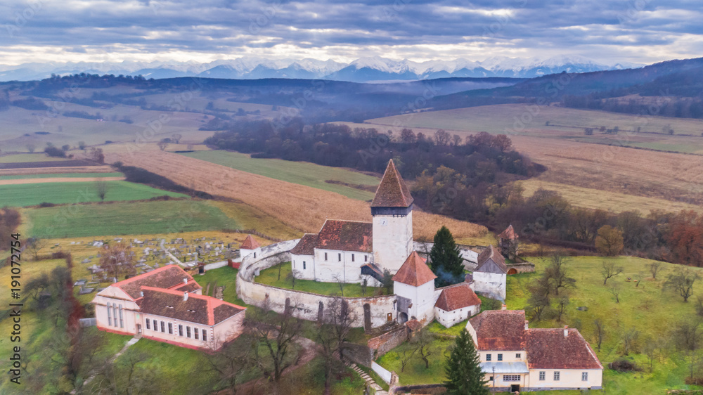 Hosman fortified church in Transylvania, Romania