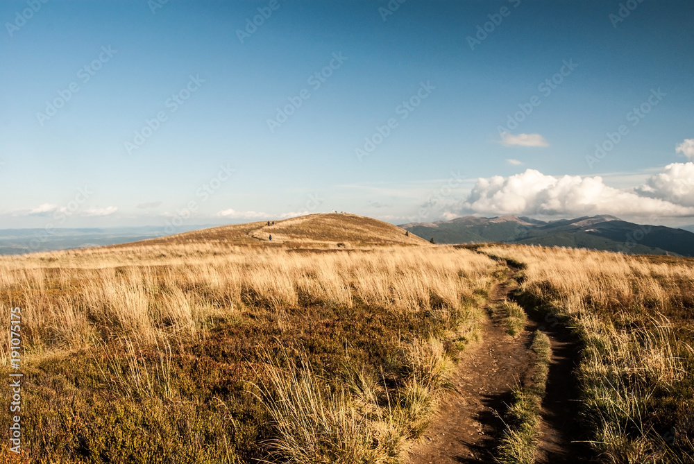 autumn Polonina Carynska in Bieszczady mountains in Poland autumn Polonina Carynska in Bieszczady mountains in Poland