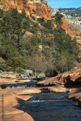 Oak Creek at Rock Slide State Park in the Coconino National Forest near Sdeona, Arizona