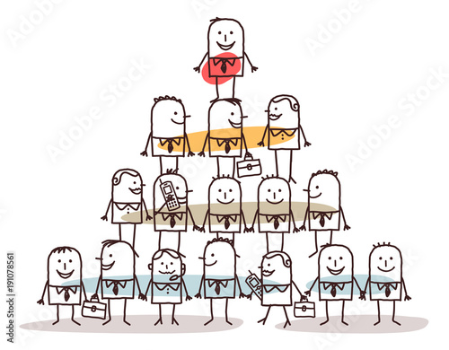Cartoon Business People and Leadership