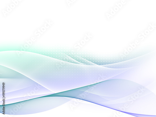 Blue and green soft abstract business graphic wave background with halftone 