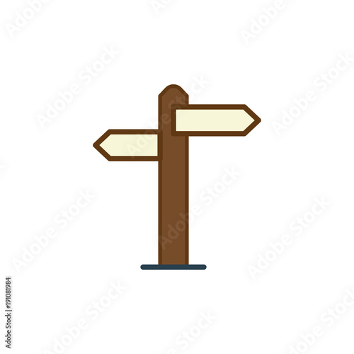 Wallpaper Mural signpost icon on white background Torontodigital.ca