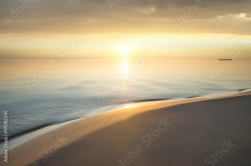 Seashore during sunset. Beautiful natural concept and idea