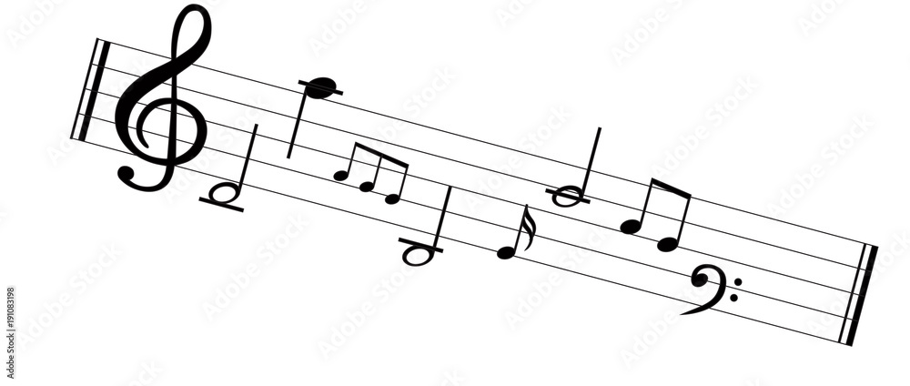 Music note background
