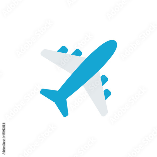 plane icon on white background