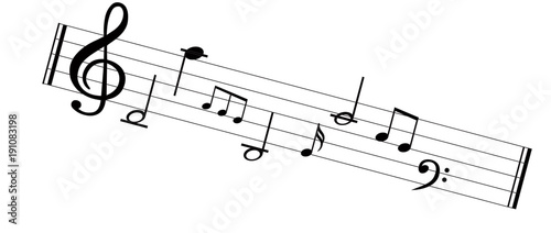Music note background