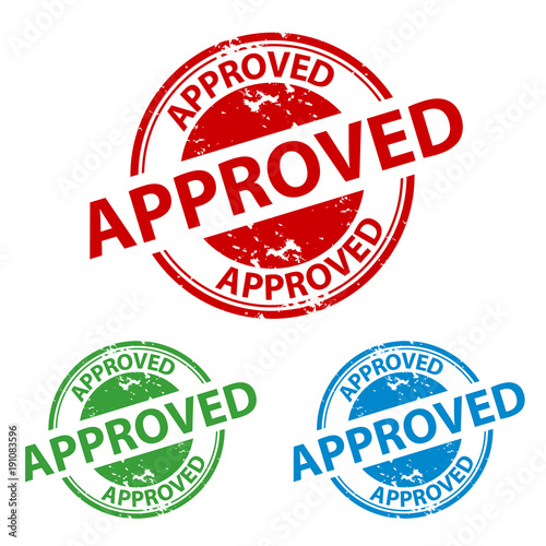 Web Stempel Siegel Approved - Vektor Grafik Freigestellt