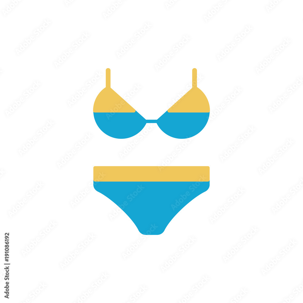 swimwear bikini icon on white background