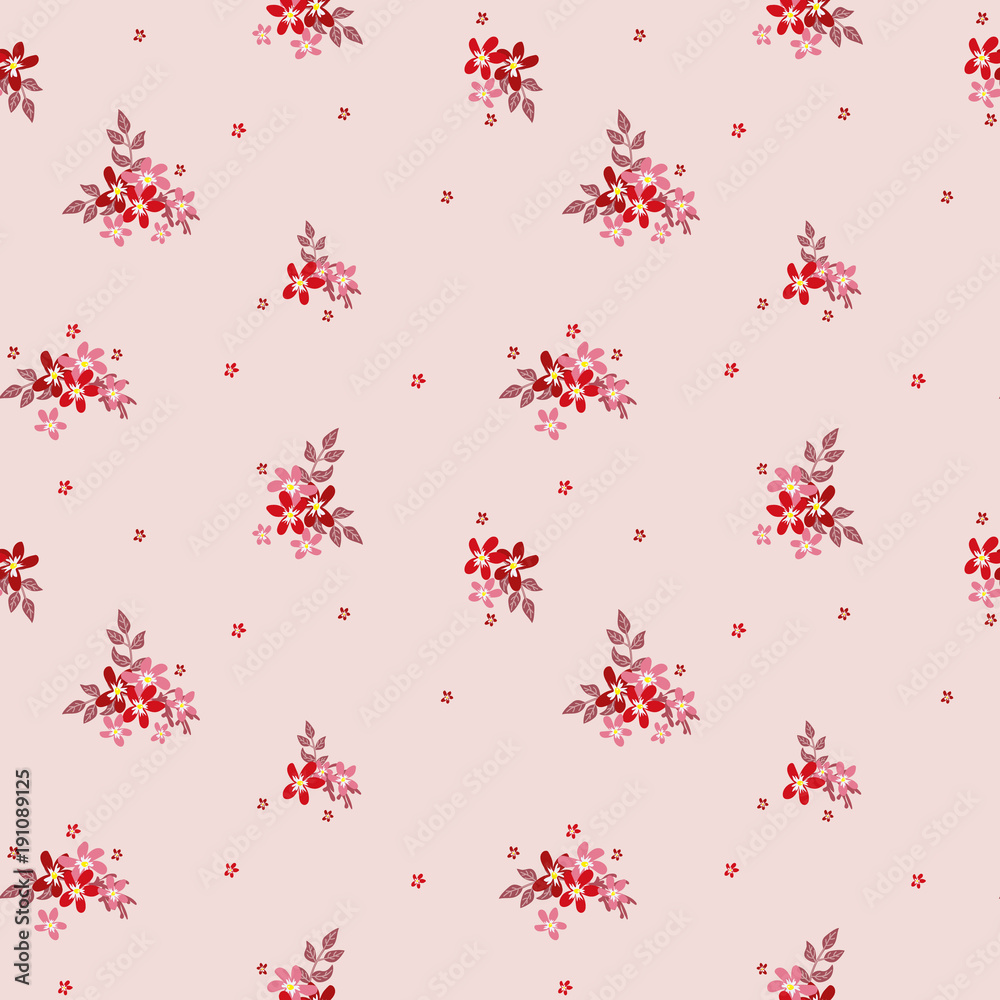 Fashionable pattern in small flowers. Floral seamless background for textiles, fabrics, covers, wallpapers, print, gift wrapping and scrapbooking. Raster copy. Fashionable pattern in small flowers. Floral seamless background for textiles, fabrics, covers, wallpapers, print, gift wrapping and scrapbooking. Raster copy.