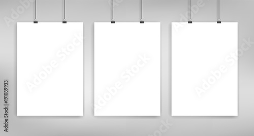 Three poster mockup
