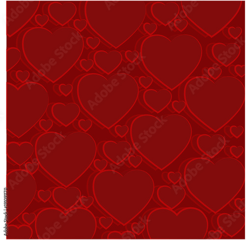pattern of red hearts