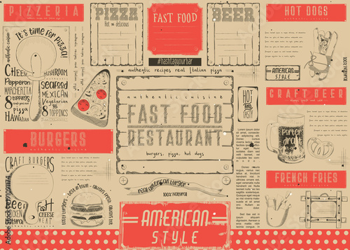 Fast Food Restaurant Placemat