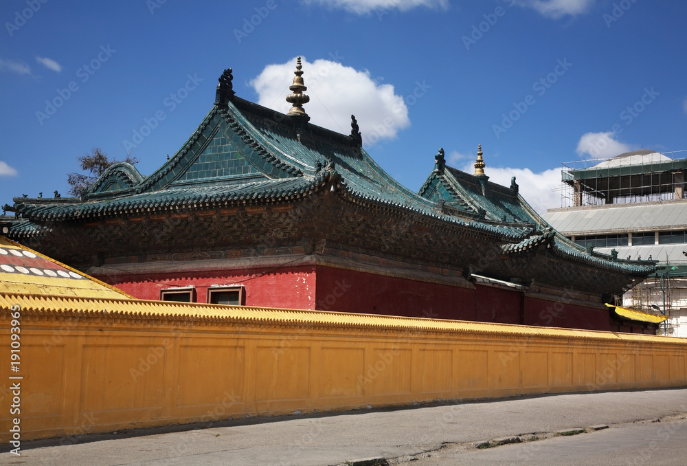 Gandantegchinlen Monastery in Ulaanbaatar. Mongolia